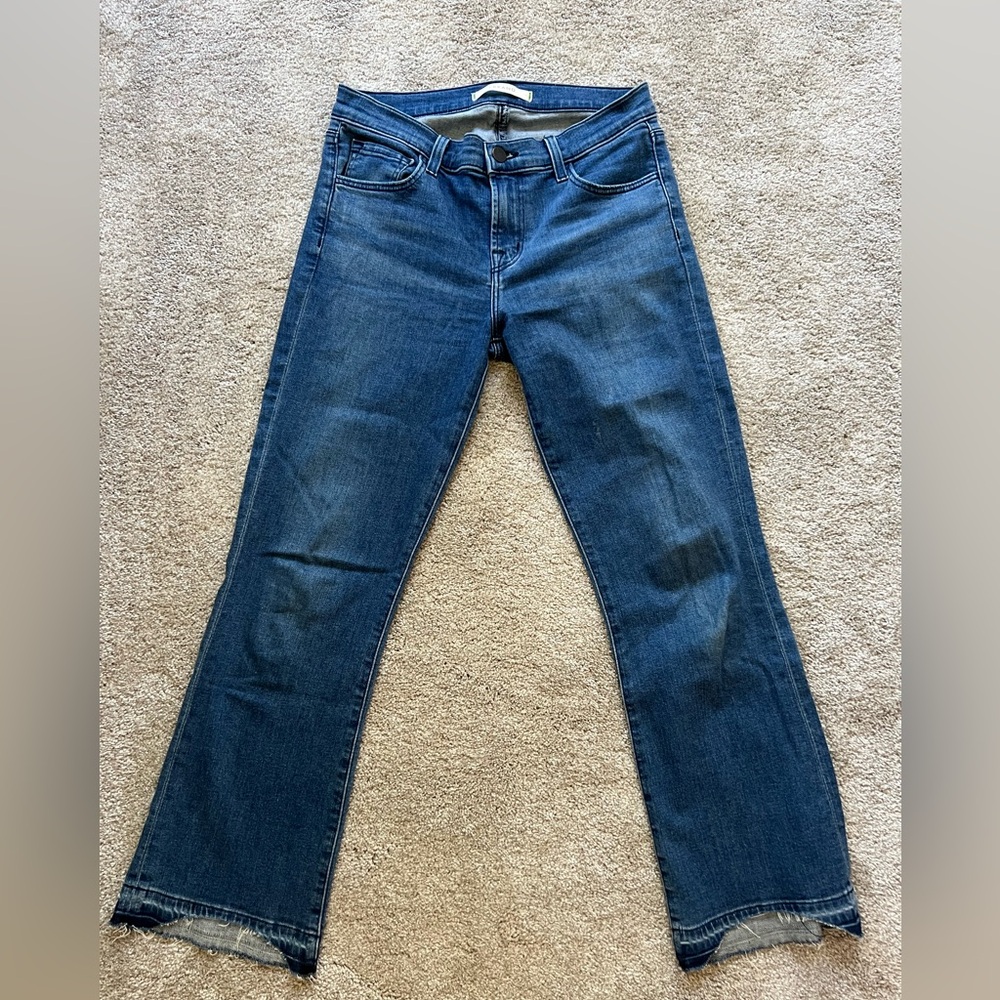 J Brand
Selena Mid Rise Crop Bootcut Jeans in Earthy